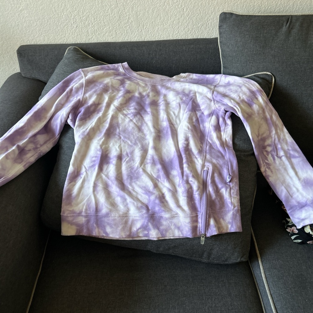 Marble zipper long sleeve